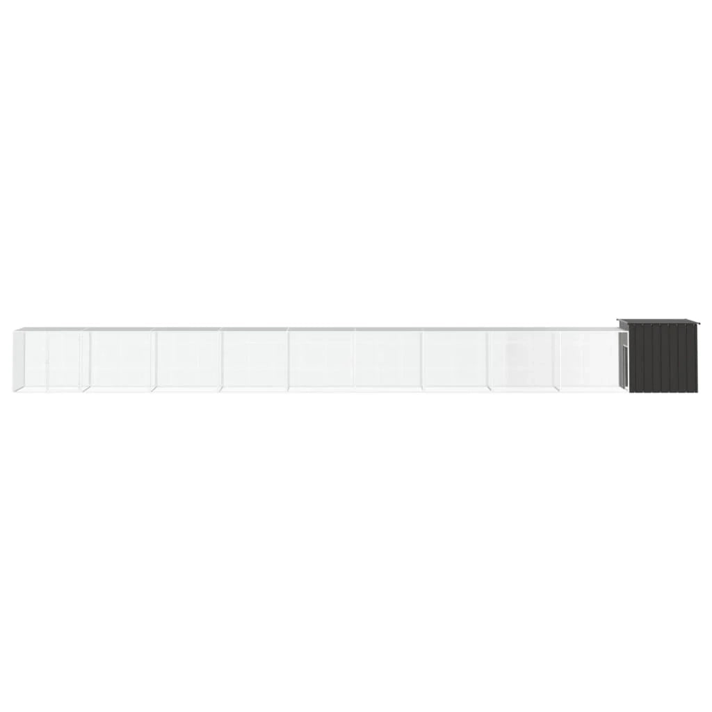 Recinto per pollaio in acciaio zincato antracite 1000 x 91 x 100 cm 02_0043896