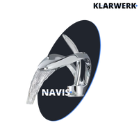 NAVIS |Rubinetto da bagno a cascata di design, rubinetto da bagno cromato lucido|in acciaio inossidabile premium per lavandino|Miscelatore  2 attacchi