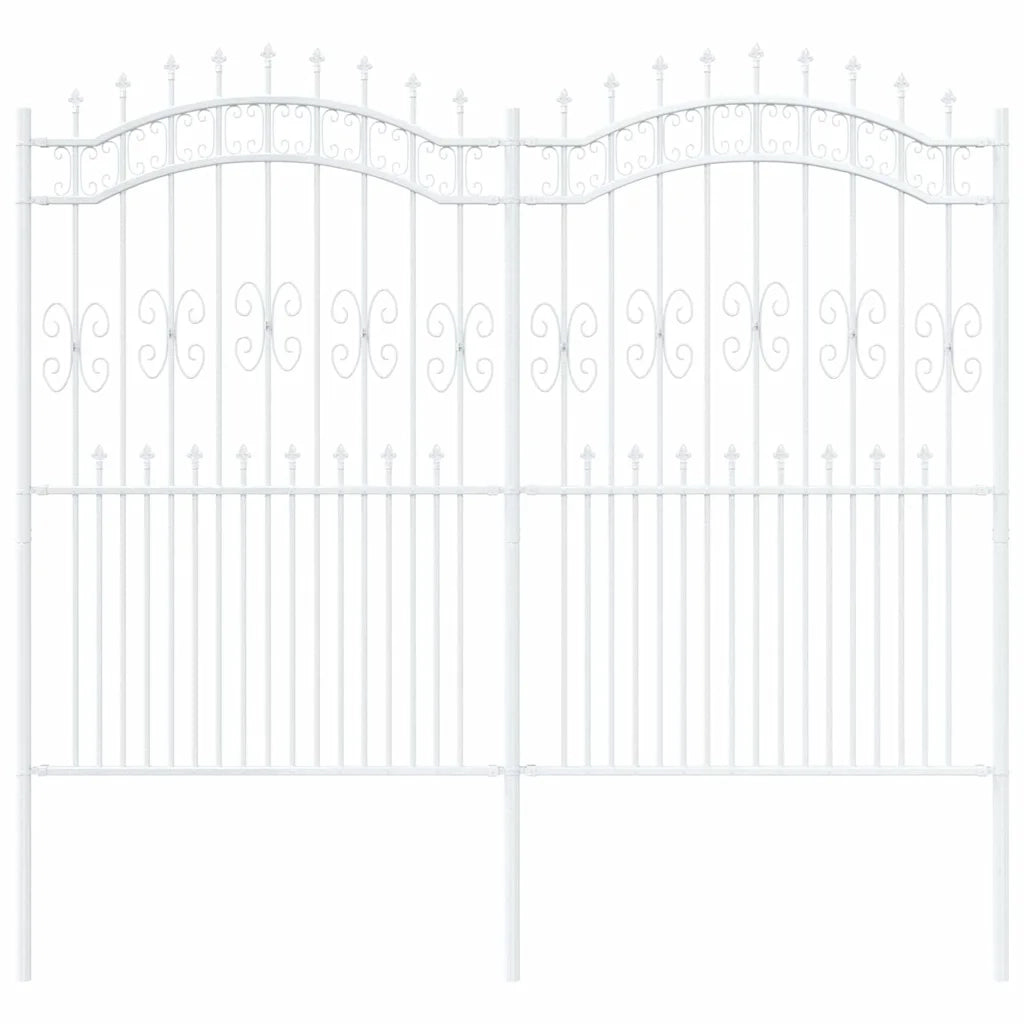 vidaXL Recinzione da giardino Bianco 215 cm