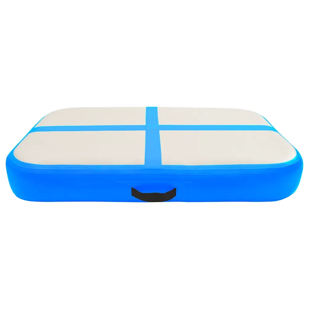 Tappetino Ginnastica Gonfiabile con Pompa 60x100x20 cm PVC Blu CFW7398813