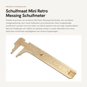 Misuratore di Spessore Mini Retro in Ottone con Vernier - Scala doppia mm/inch - Strumento di Misura - 80mm/100mm Opzionale - Alta Precisione