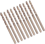 Boorset con 10 pezzi di M35 Kobalt per acciaio inossidabile e ghisa - Inclusi HSS-CO Spiraalbore - Ideale per forare acciaio di piatto e angoli di ghisa - Strumento combinato per bit - Portata da 10 a 50 MM