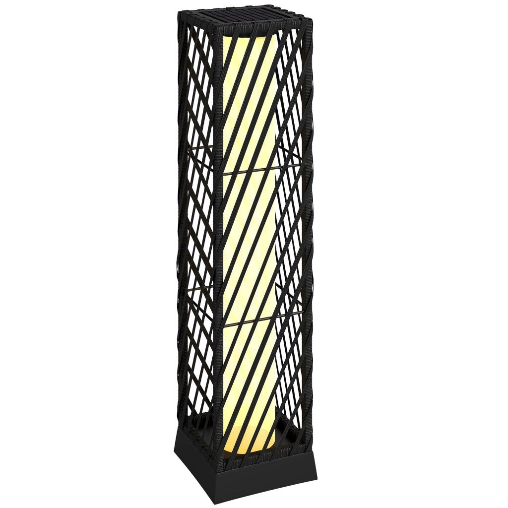 Lanterna da Giardino Solare LED ¨C zephmum ¨C Ratan Nero Impermeabile IP44