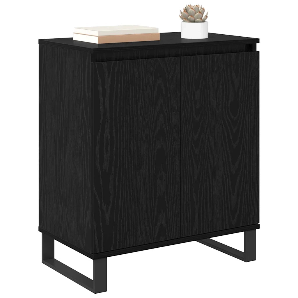 Credenza-Buffet-Armadio da cucina Rovere Nero 60 x 35 x 70 cm Legno multistrato 426021