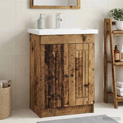 Mobiletto da bagno sotto il lavello Legno antico 890052