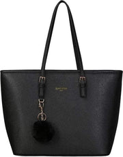 Borsa a Spalla in PU con Cinturino in Pelle per Donna - Tote con Fodera Rattoppabile - Borsa per Laptop Leggera per Scuola e Viaggio