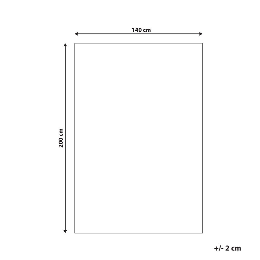 Tappeto Shaggy Tappeto a pelo lungo Solido Poliestere Bianco Rettangolare 140 x 200 cm