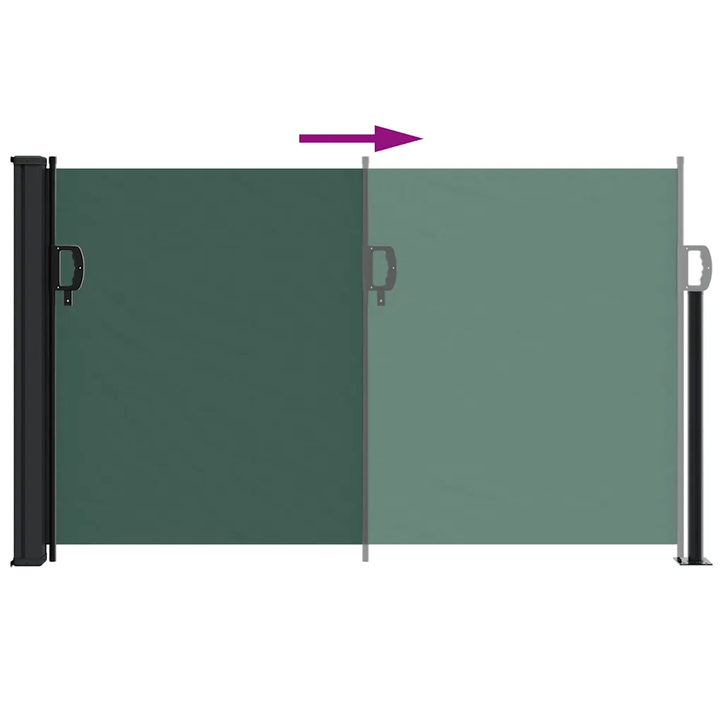 Tenda da Sole Laterale Retrattile-Tenda parasole per giardino Verde Scuro 117x300 cm