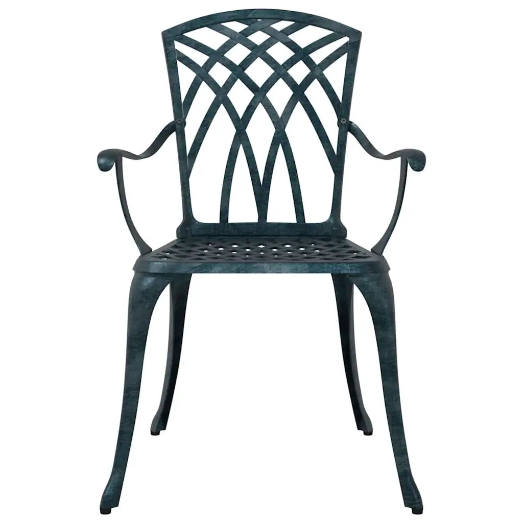 Sedia da Giardino 2 pz | Sedie da Esterno Verde 53 x 51 x 88,5cm Alluminio