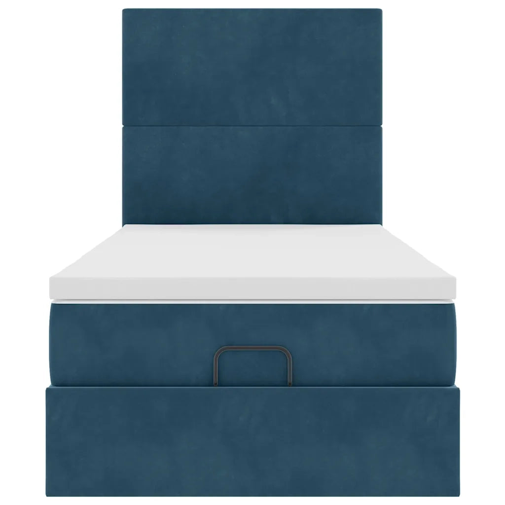 Struttura Letto Pouf con Materassi 100x200 cm Velluto 3314232