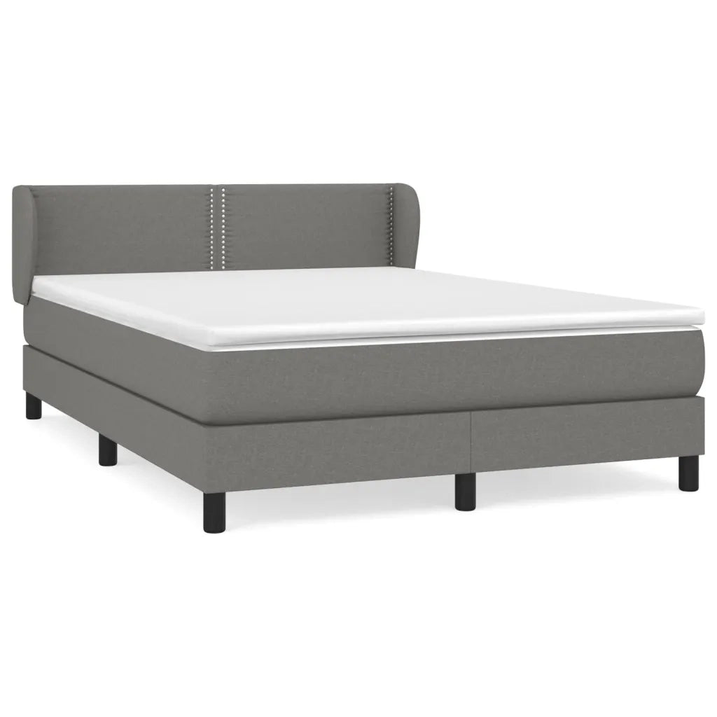 Giroletto a Molle con Materasso Grigio Scuro 140x190 cm Tessutocod mxl 122357
