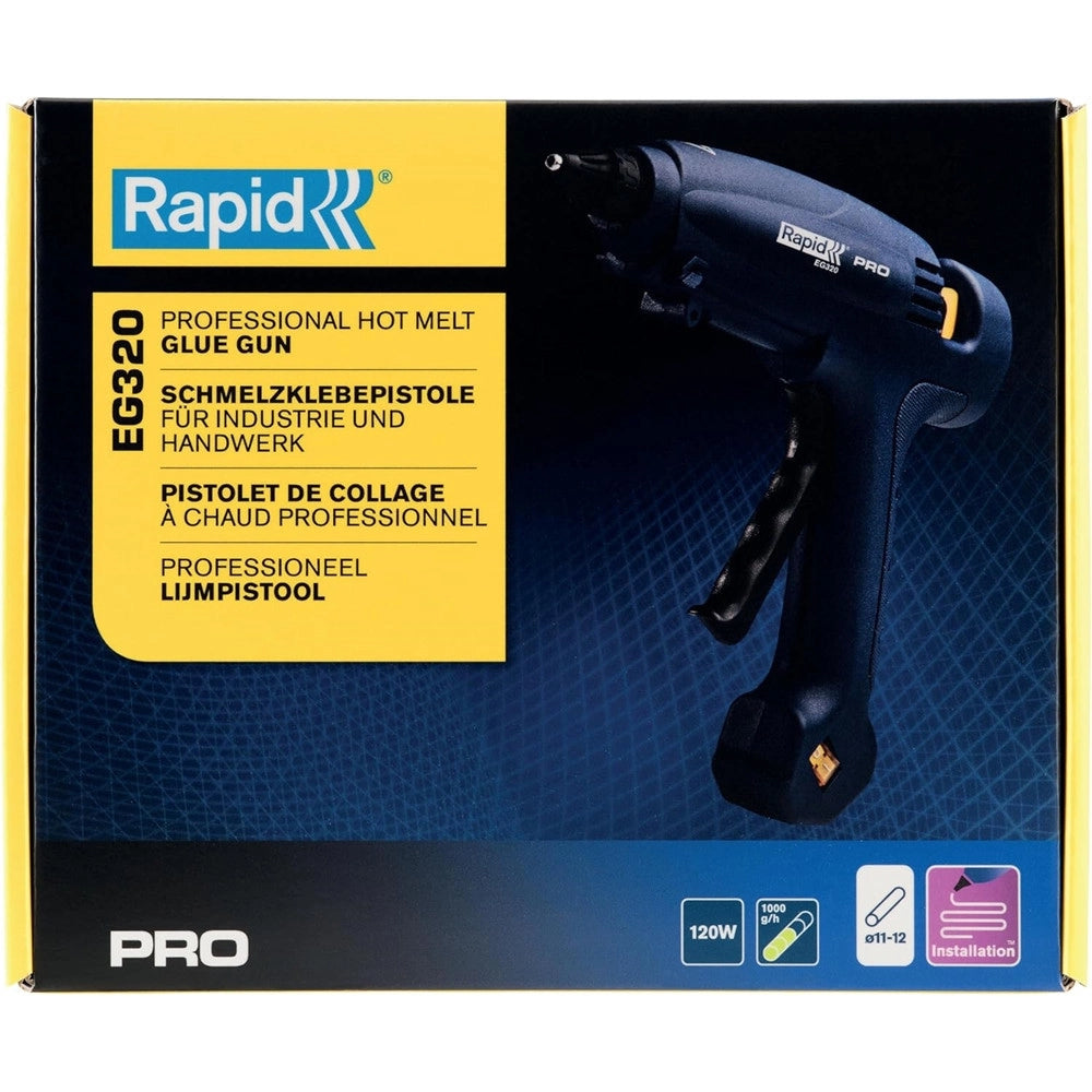 Trade Shop - Pistola Per Colla A Caldo Eg320 Controllo Temperatura Autoregolato A 195°c Ugello Intercambiabile -