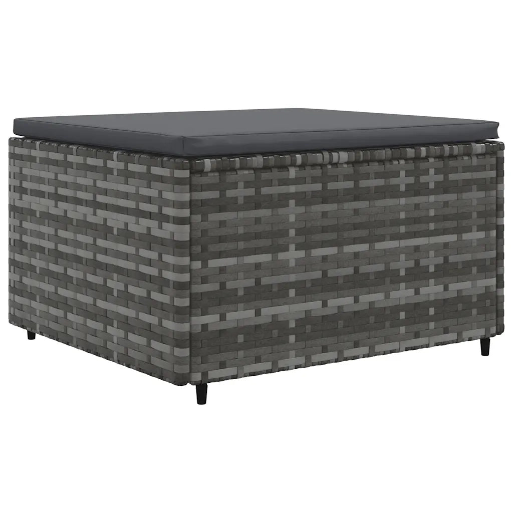 Set Divani da Giardino 7 pz con Cuscini in Polyrattan Grigio 3308226