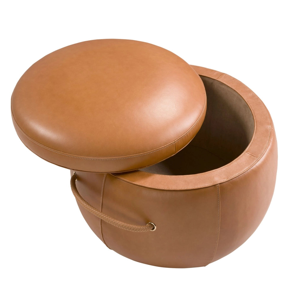 Pouf in pelle di cammello