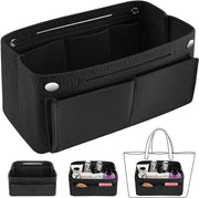 Organizzatore per borse da mano, tassello per organizzare borse da donna, dimensioni 24 x 15 x 8 cm, organizzatore per borse in pelle nera