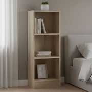 Libreria Alcesti, Scaffale da ufficio, Mobile portalibri, Biblioteca, 41x27 h107 cm, Quercia