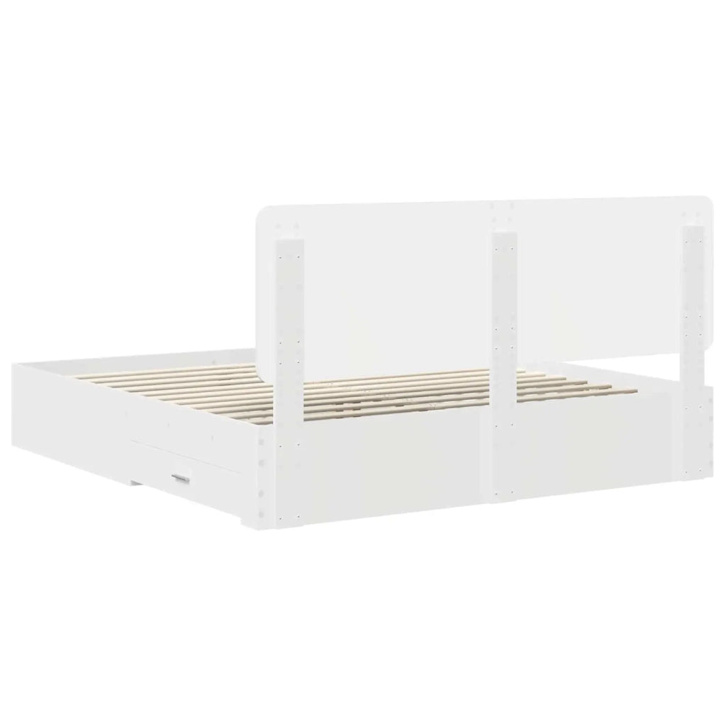 Struttura del letto Bianco 180 x 200 cm Legno multistrato