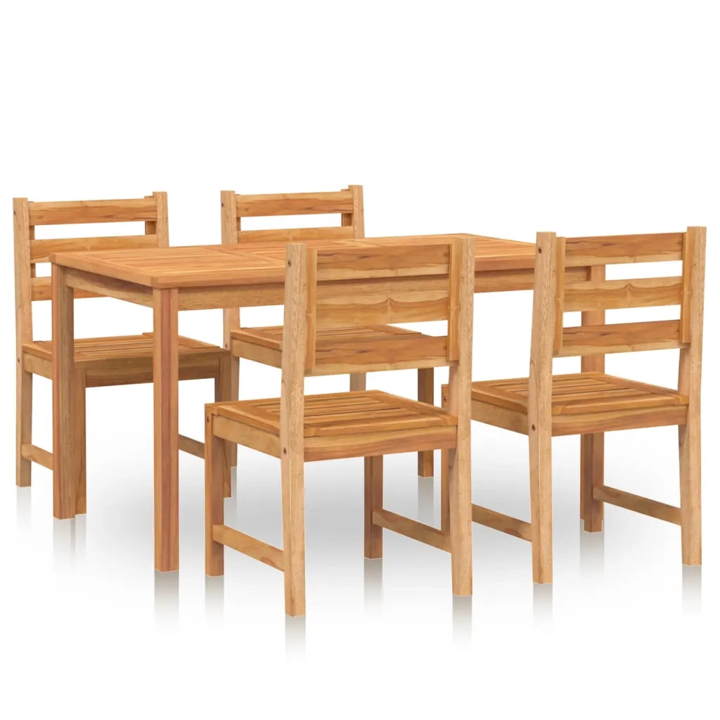 Set da Pranzo per Giardino 5 pz in Legno Massello di Teak 3157183