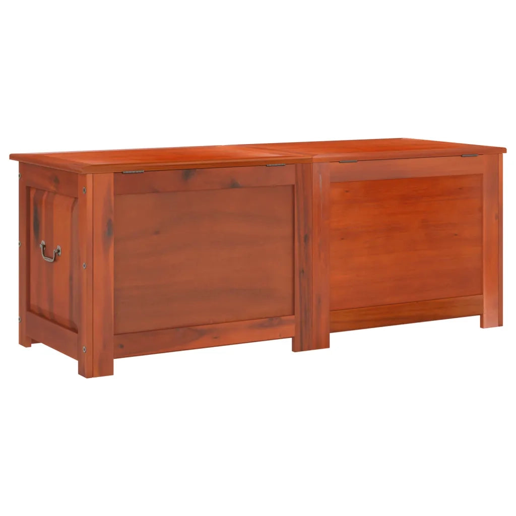 Cassapanca con Coperchio-Baule-Armadietto contenitore Marrone in Legno Massello di Acacia 924757