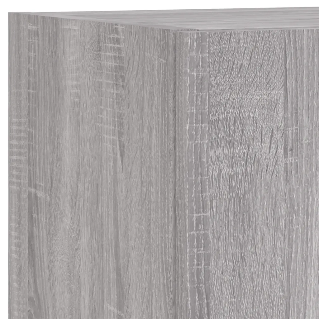 Mobili TV a Muro con LED 5pz Grigio Sonoma in Legno Multistrato 3216602