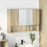 Mobiletto per specchio con porta Rovere Sonoma 80 x 17 x 55 cm 883356