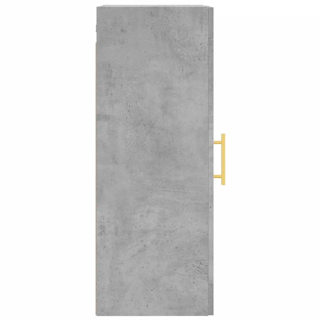 Mobile a Parete Grigio Cemento 34,5x34x90 cm 828904