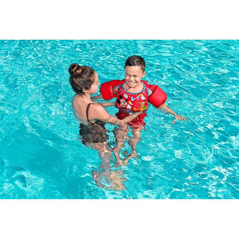 Trade Shop - Giubbotto Giubbetto Salvagente Gilet Nuoto Swim Pal Mickey Per Bambini 3-6 Anni 9101c -