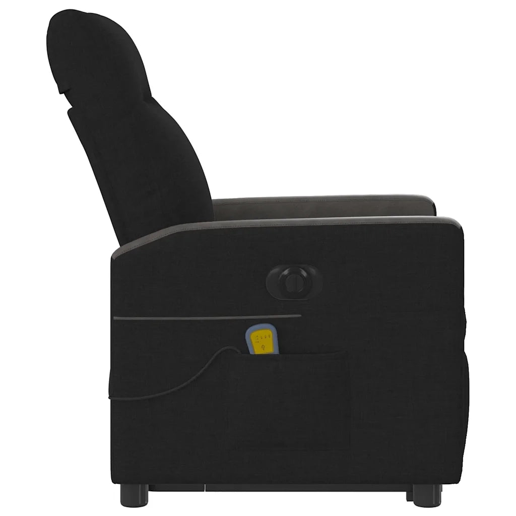 Poltrona Alzapersona Massaggiante Elettrica Nera in Tessuto 3324075