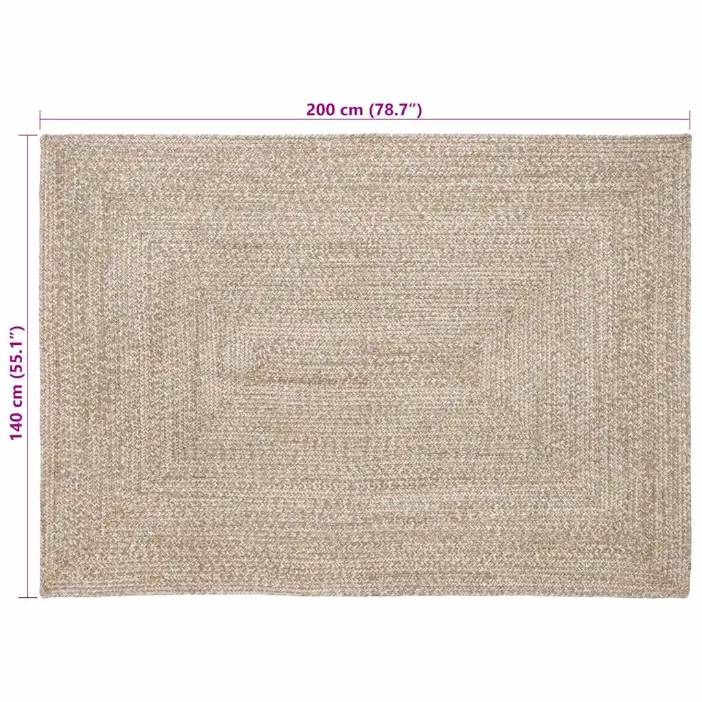 Tappeti per area Naturale e Bianco 140 x 200 cm Juta 42010479