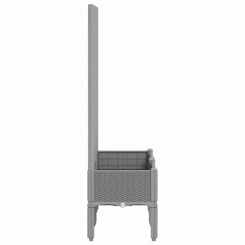 Fioriera da Giardino con Graticcio Grigio Chiaro 80x40x142cm PP 367922