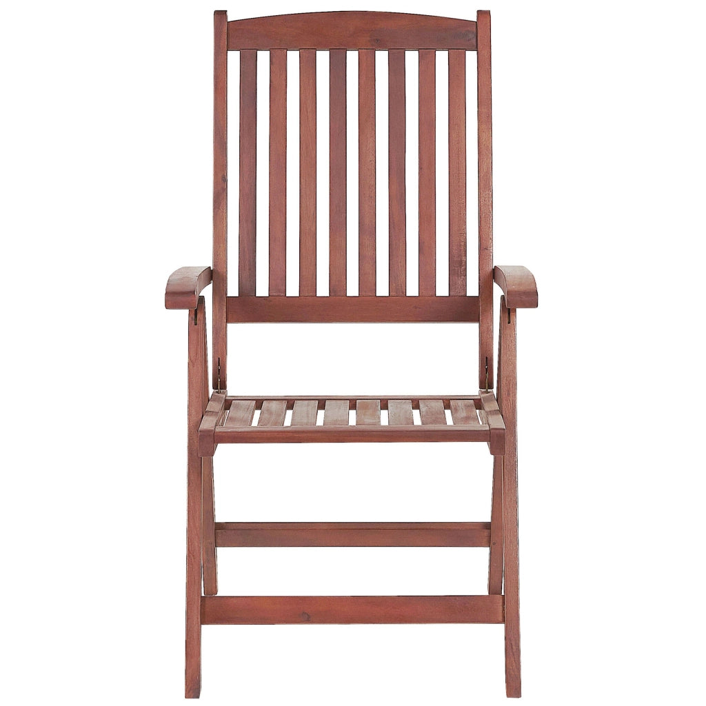 Set di 6 sedie da giardino in legno di acacia grigio cuscino regolabile pieghevole per esterni in stile rustico country