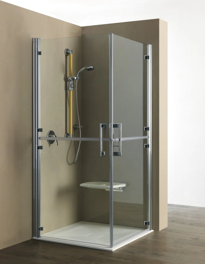 Box doccia speciale in cristallo 6mm sdoppiabile per anziani e disabili