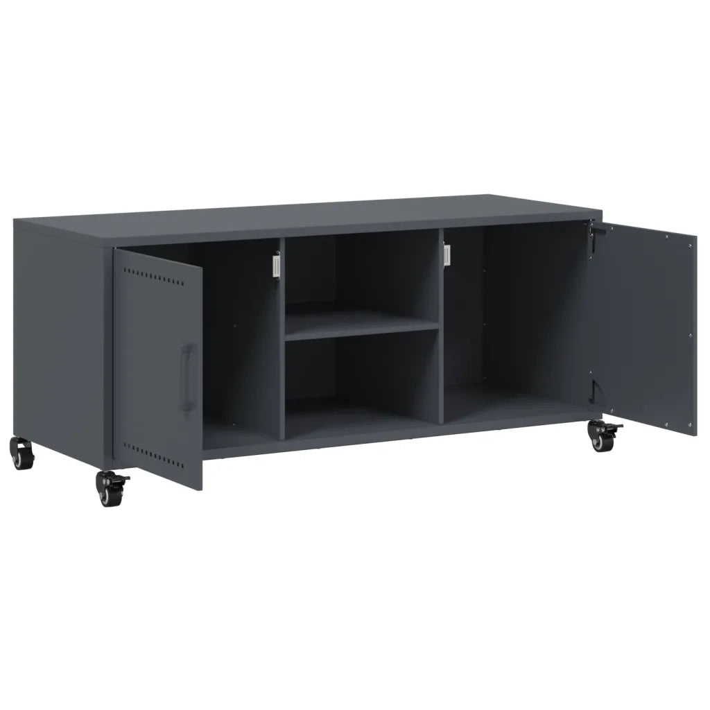 Mobile TV Antracite 100,5x39x43,5 cm Acciaio 846664
