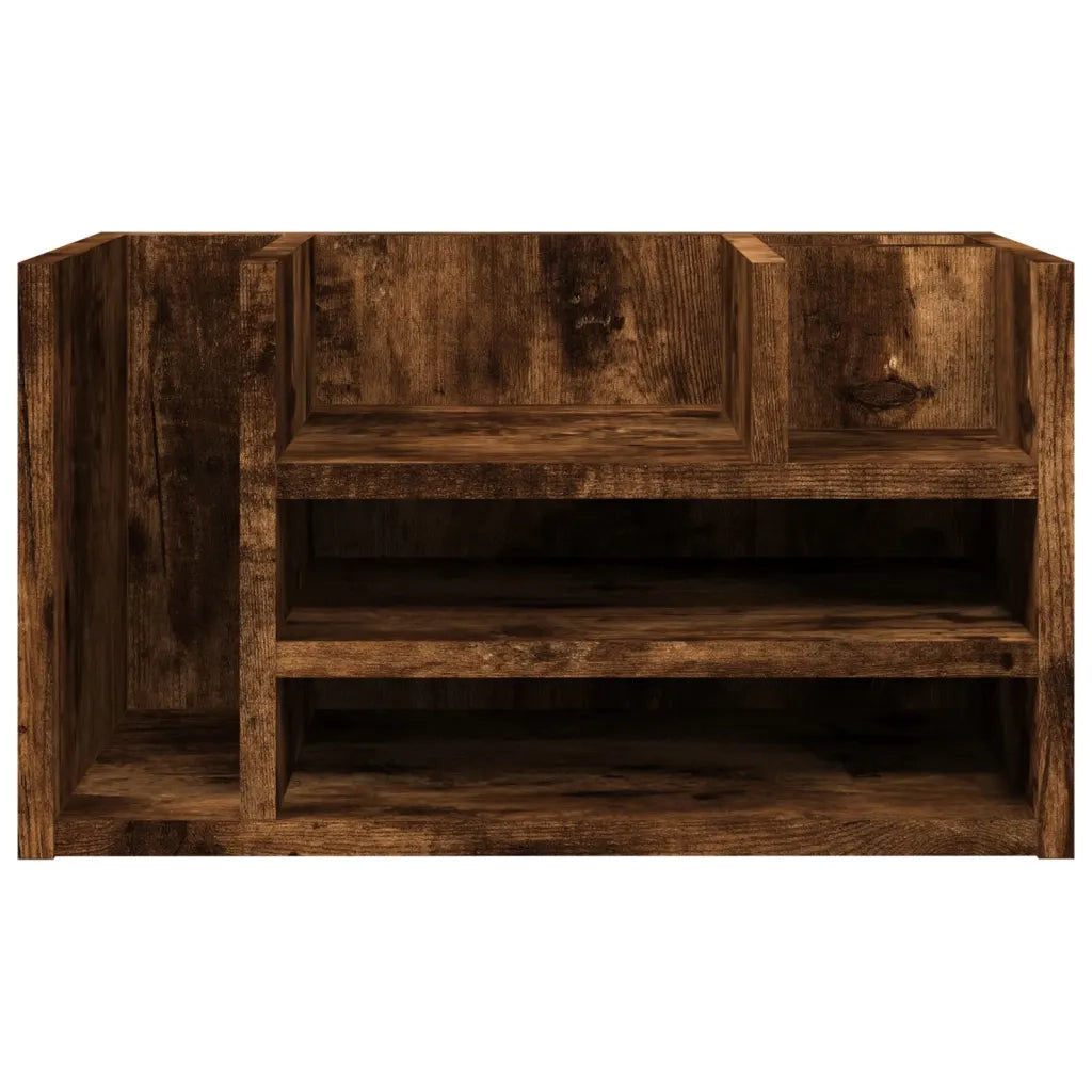 Organizer Scrivania Rovere Fumo 44,5x24x25cm Legno Multistrato 848042