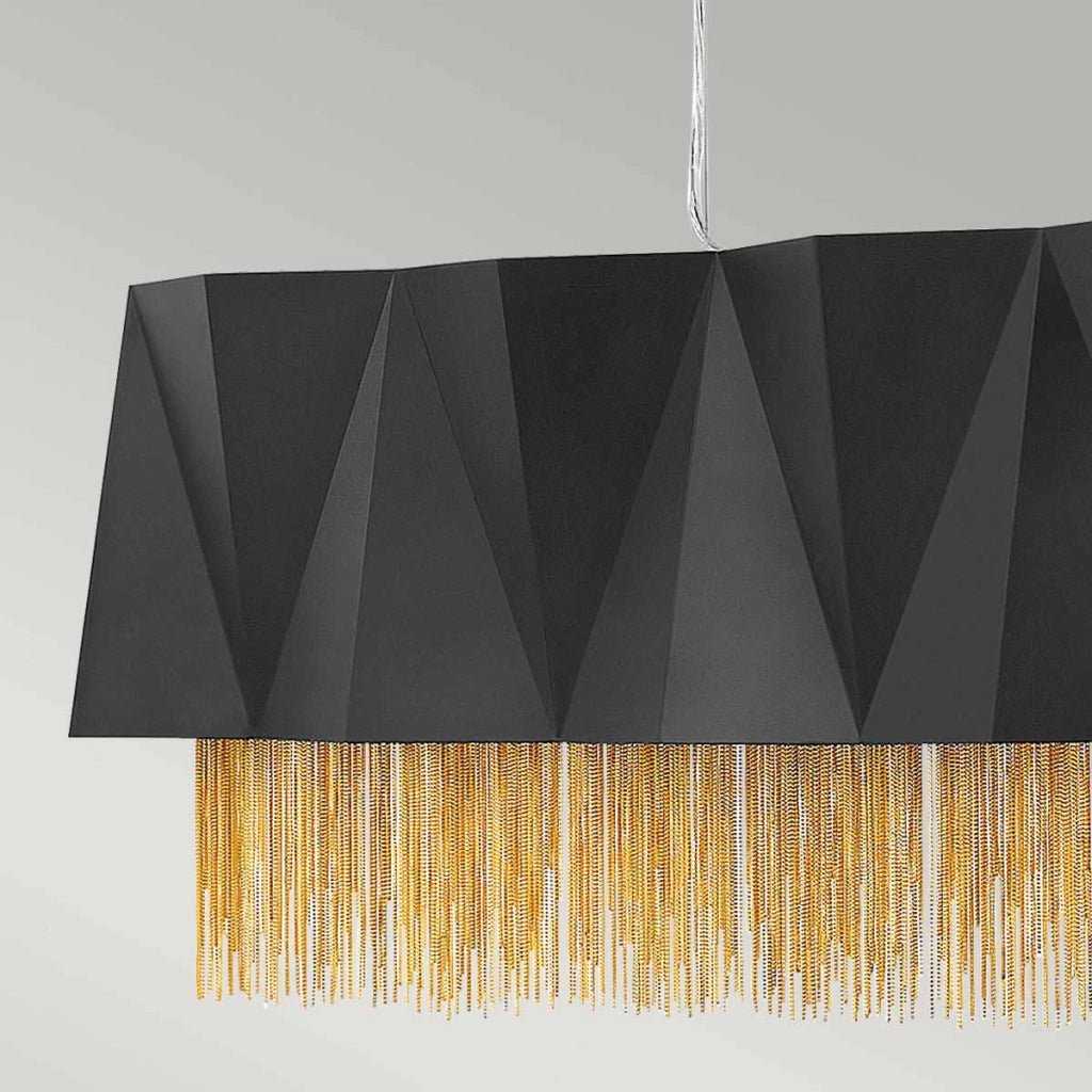 Lampada a sospensione Zuma Hinkley nero/oro satinato 6xE27