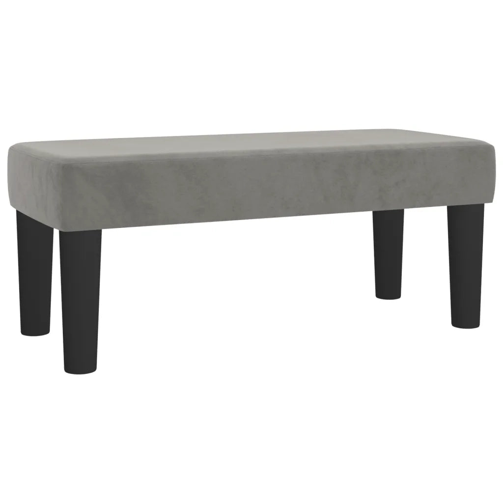 Giroletto a Molle con Materasso Grigio Chiaro 120x200cm Velluto 3137713