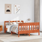 Letto senza Materasso Marrone Cera 120x200 cm in Legno di Pino 3307010