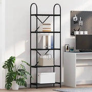 Libreria-Scaffale per Libri-Mobile di Stoccaggio Rovere Nero 60 x 30 x 183 cm Legno multistrato 645025