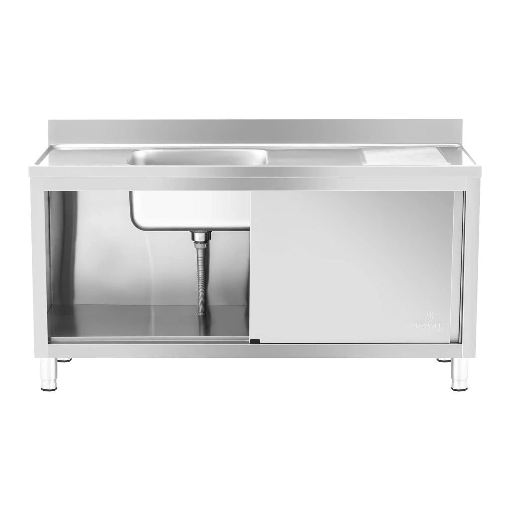 Lavello in acciaio inox a parete 1 vasca in acciaio inox 500 x 400 x 240 mm modello professionale 14_0005015