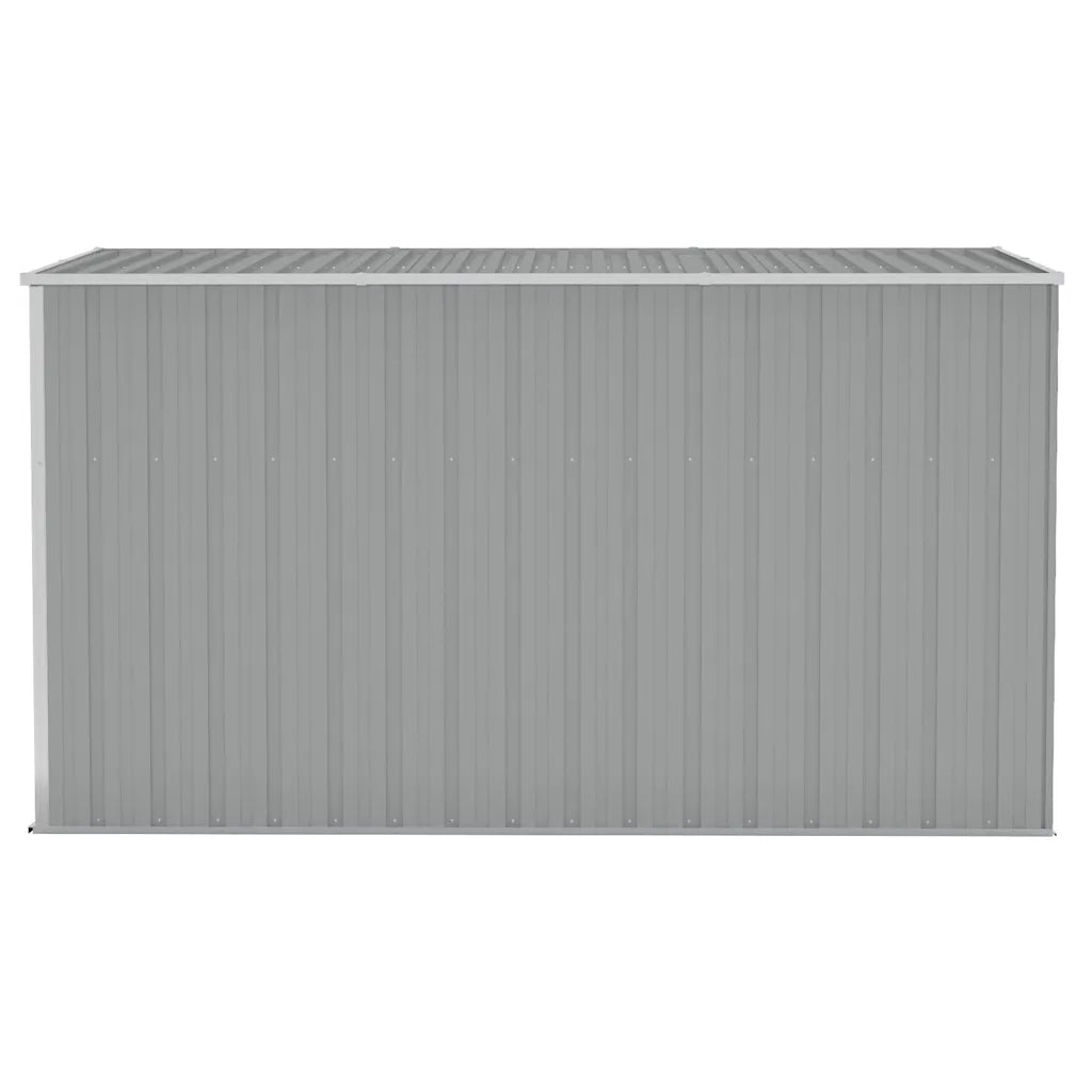 Capanno Giardino a Parete Grigio 118x288x178 cm Acciaio Zincato