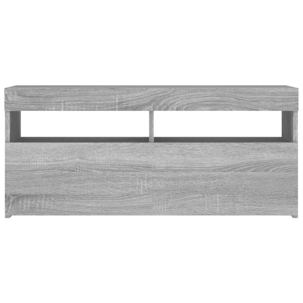Mobile TV multimediale mensola TV credenza mobile TV sala da pranzo soggiorno camera da letto con luci LED Sonoma 90 x 35 x 40 cm grigio 02_0026831