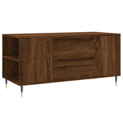 Tavolino salotto | Tavolino da caff¨¨ | Tavolino da Soggiorno Rovere Marrone 102x44,5x50cm Legno Multistrato