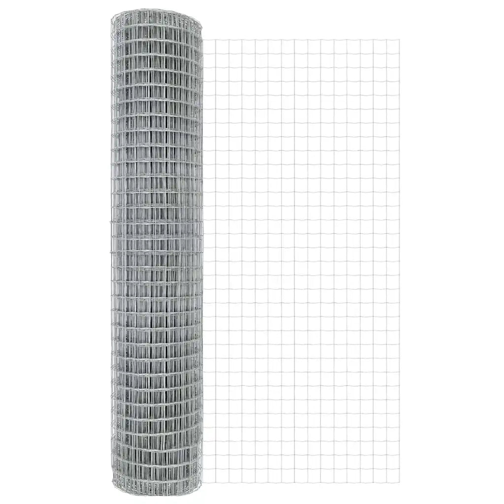 Recinzione da Giardino | Recinzione con Posto Argento 1,5 x 10 m Acciaio e PVC