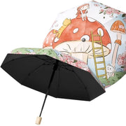 Parasole UPF50+ con zonizzazione retraibile - Opaco all'acqua - Resistente al vento - Leggero - Design compattabile con disegno a cartone - Parasole da viaggio