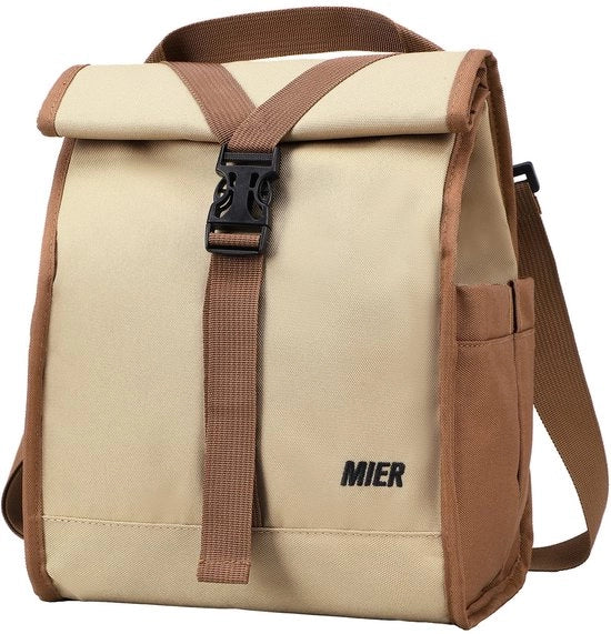 Borsa Isolante con Chiusura Rolltop per Uomo e Donna Borsa Pratica per Picnic, Scuola, Ufficio, Viaggio Borsa con Cinturino Multifunzione e Tasche Laterali, Kashi