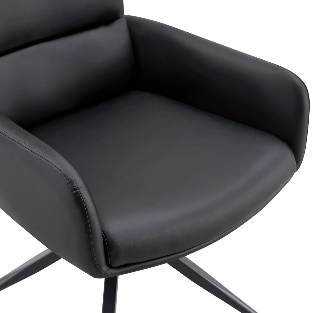 Set da pranzo girevole in vetro temperato e PU nero e trasparente
