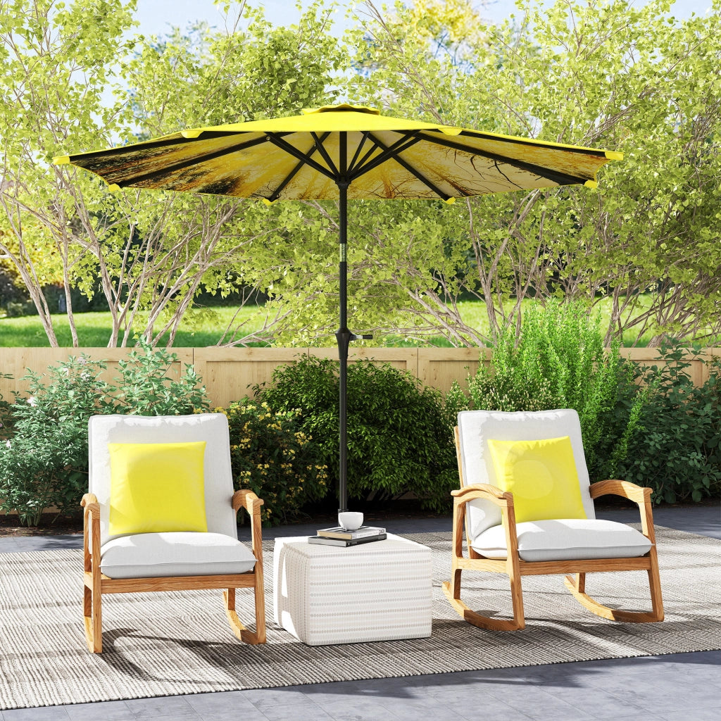 Ombrellone da giardino 300 cm ottagonale ¨C zephmum ¨C giallo con manovella
