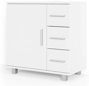 Mobile sottolavabo per bagno Ilias, Bianco, 60 x 60.8 cm, con intaglio per sifone per l'installazione su lavabo