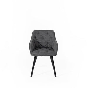 Set 4 Sedie 60x55xH79 cm in Tessuto Elsa Grigio