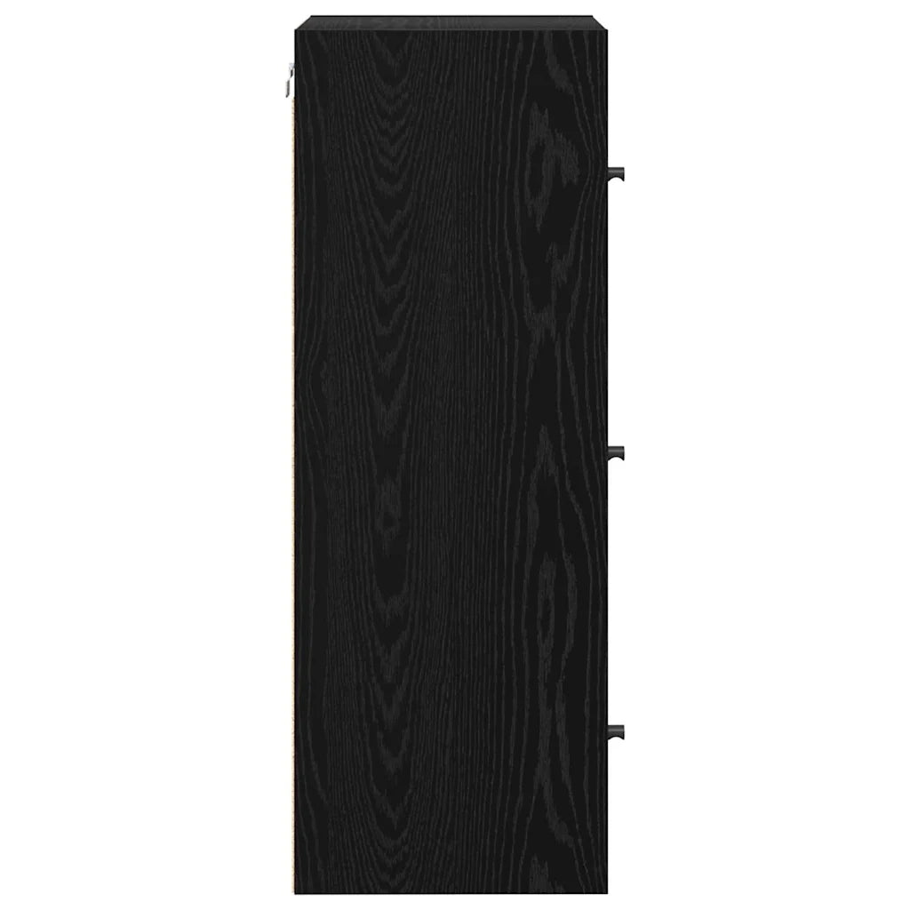 Armadietto a muro Rovere Nero 35 x 37 x 102 cm